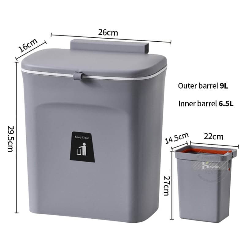 Kitchen Island Trash Can with Lid